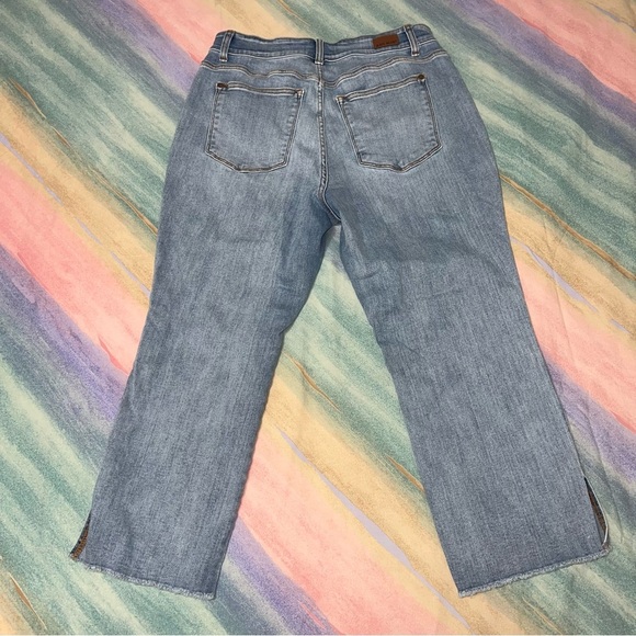 JUDY BLUE High Waist Side Slit Boot Cut Jeans size 14W - Picture 5 of 8